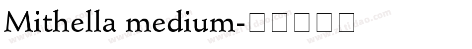 Mithella medium字体转换